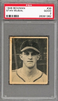 1948 Bowman #36 Stan Musial Rookie Card – PSA GD 2